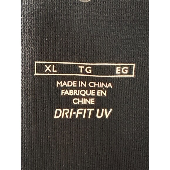 Nike Golf Dri-FIT UV Polo Shirt XL Gray Striped Renditions Logo Men's Performanc - Picture 8 of 12